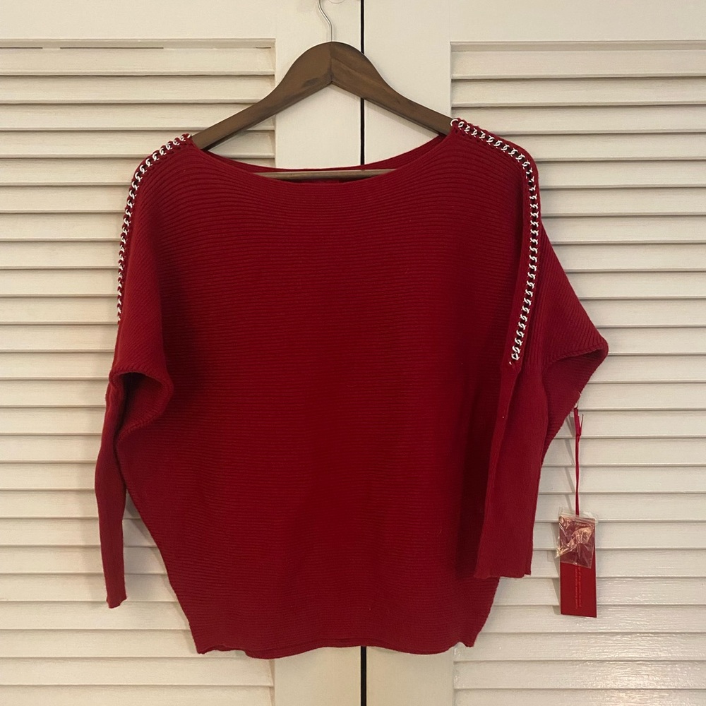 Jennifer Lopez Ribbed Dolman top